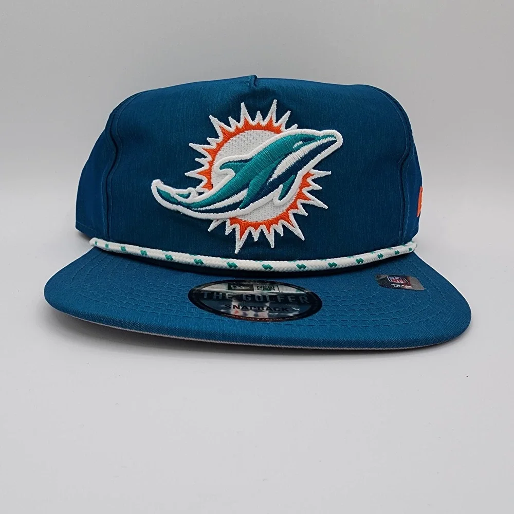 Miami Dolphins NFL New Era 9Fifty Rope‎ Golfer Hat Satin Adult Snapback Cap NEW